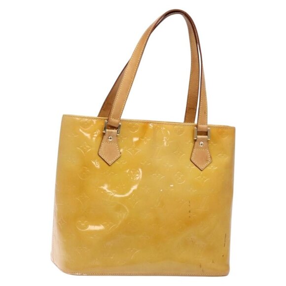 LOUIS VUITTON Monogram Vernis Houston Hand Bag Beige - Picture 3 of 15